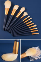 12PCS Natural Hair Makeup Brushes