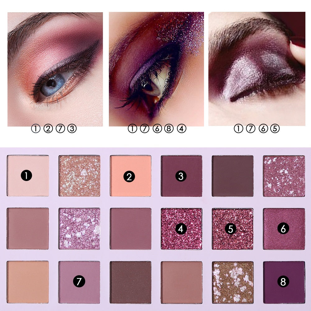 18 Nude Color Eye Shadow Palette