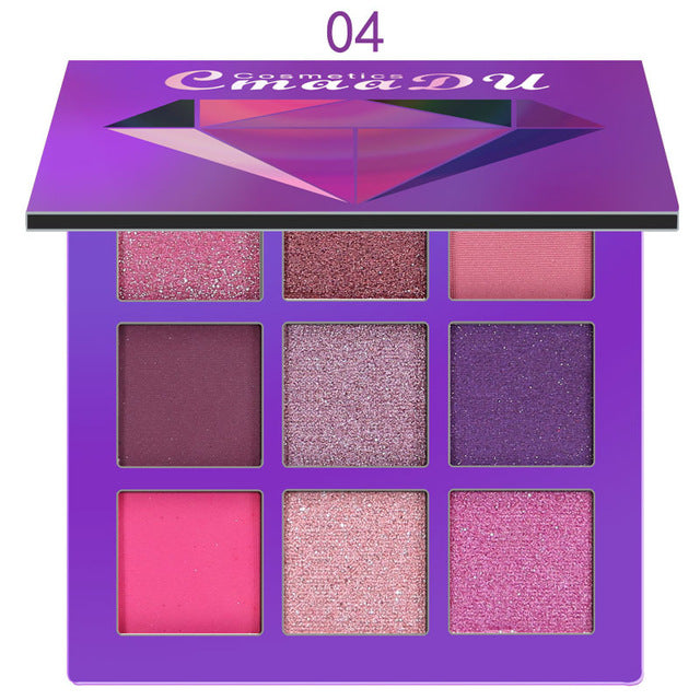 9 Color Diamond Bright Eyeshadow Palette