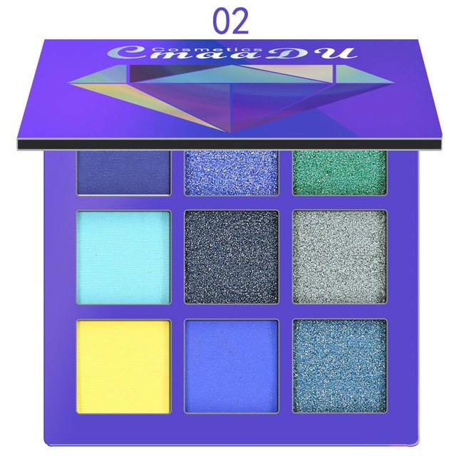 9 Color Diamond Bright Eyeshadow Palette