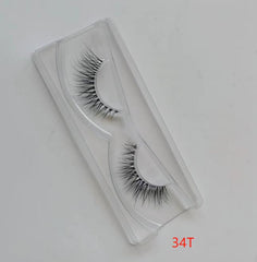 Short natural eyelashes 3D mink hair