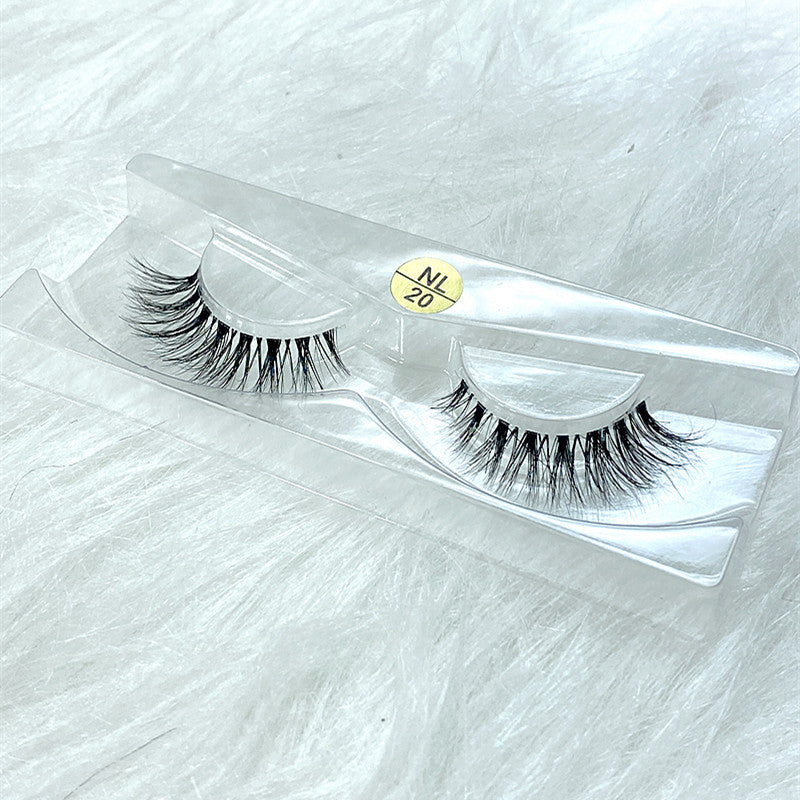 Short natural eyelashes 3D mink hair