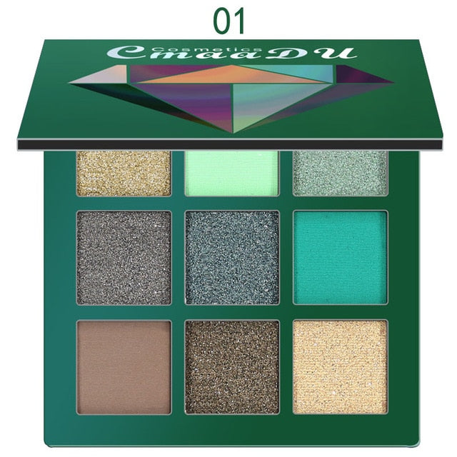 9 Color Diamond Bright Eyeshadow Palette