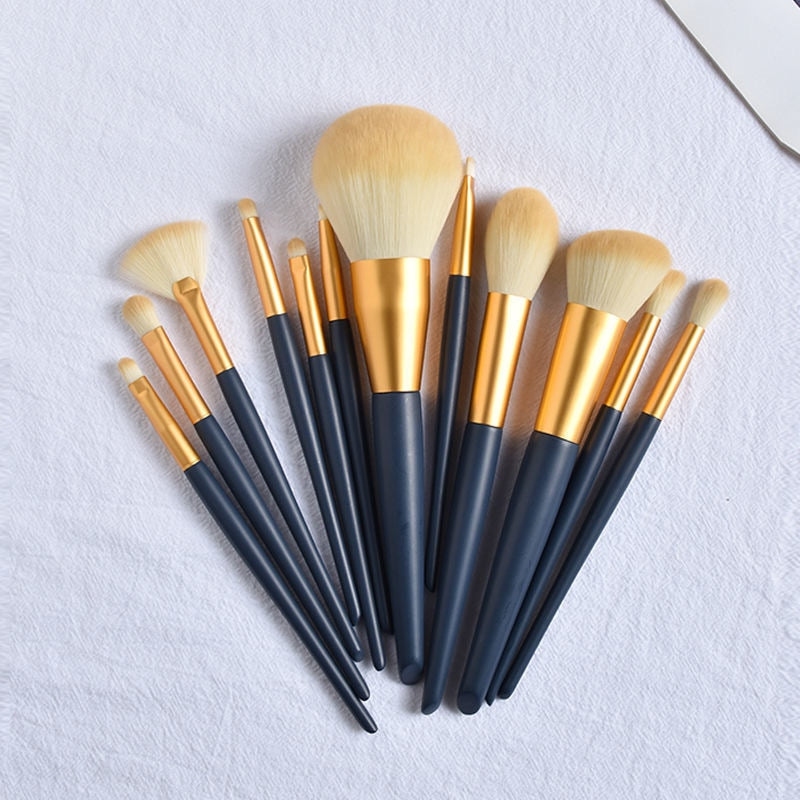 12PCS Natural Hair Makeup Brushes