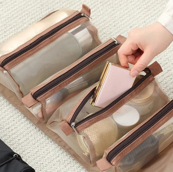 1 Zipper Mesh Separable Cosmetics Pouch