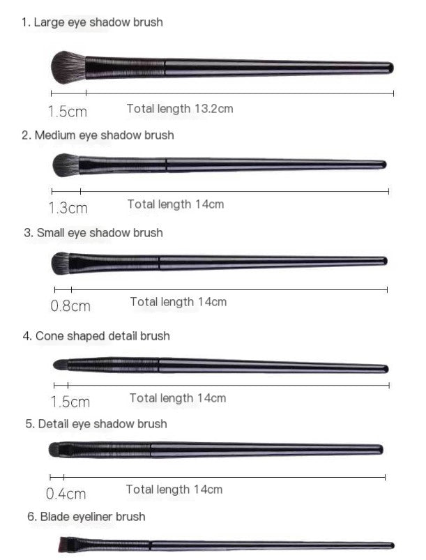 Eye makeup brush set 6